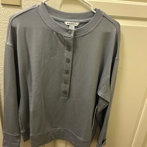 NWT Athleta Balance Henley Sweatshirt in blue